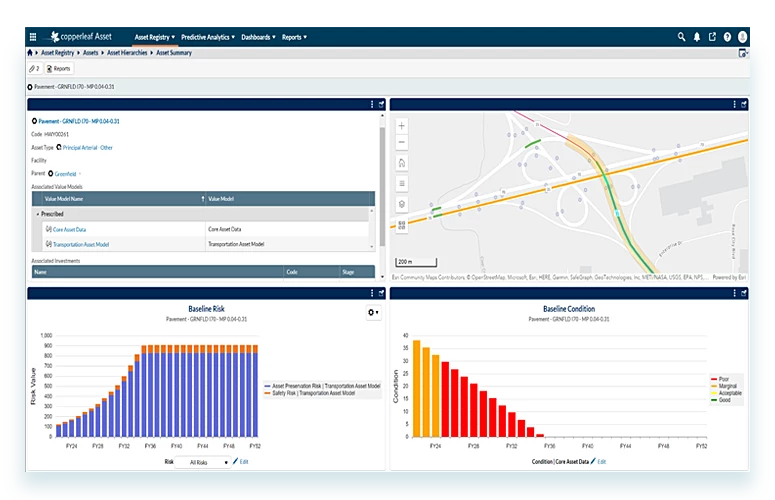 Alt Block GIS Asset Location Dashboard - Copperleaf Decision Analytics